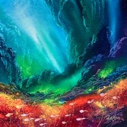 The Light From Above by Philip Gray - Original Painting on Box Canvas sized 28x28 inches. Available from Whitewall Galleries